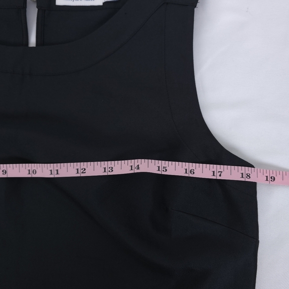Vineyard Vines Sleeveless Peplum Swing Silk Top Jet Black size 6 - Picture 5 of 9